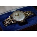 Rodania manual wind 9ct gold gents watch with rolled gold strap