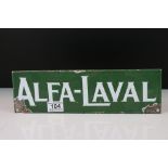 Mid 20th century Enamel Advertising Sign ' Alfa - Laval ' 34cms long
