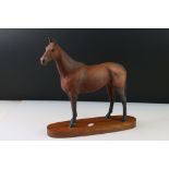 Beswick Connoisseur Bay Matt ' Arkle ' on Wooden Plinth, model no. 2065