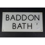 Art Deco style ' Baddon Bath ' Sign, 37cms x 18cms