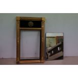 19th century Gilt Framed Pier Mirror, 73cms x 44cms (a/f)