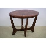 Vanucci Walnut and Cross-banded Art Deco style Oval Coffee Table by Theodore Alexander, 77cms long x