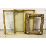 Ornate Gilt Picture Frame, 51cms x 43cms together with Pair of Gilt Picture Frames