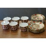 Royal Crown Derby ' Old Imari ' Six Tea Cups, Saucers and Tea Plates, pattern no. 1128
