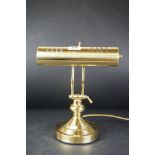 Gilt Metal Bankers Desk Lamp, 33cms high