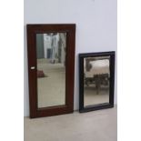 Two Wooden Framed Mirrors, largest 77cms x 38cms