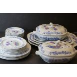 Copeland Spode ' Bude ' Dinnerware including Two Lidded Tureens, Four Graduating Meat Plates, Five