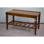 Mid century Remploy Teak Coffee Table with slatted under shelf, 71cms wide x 42cms high