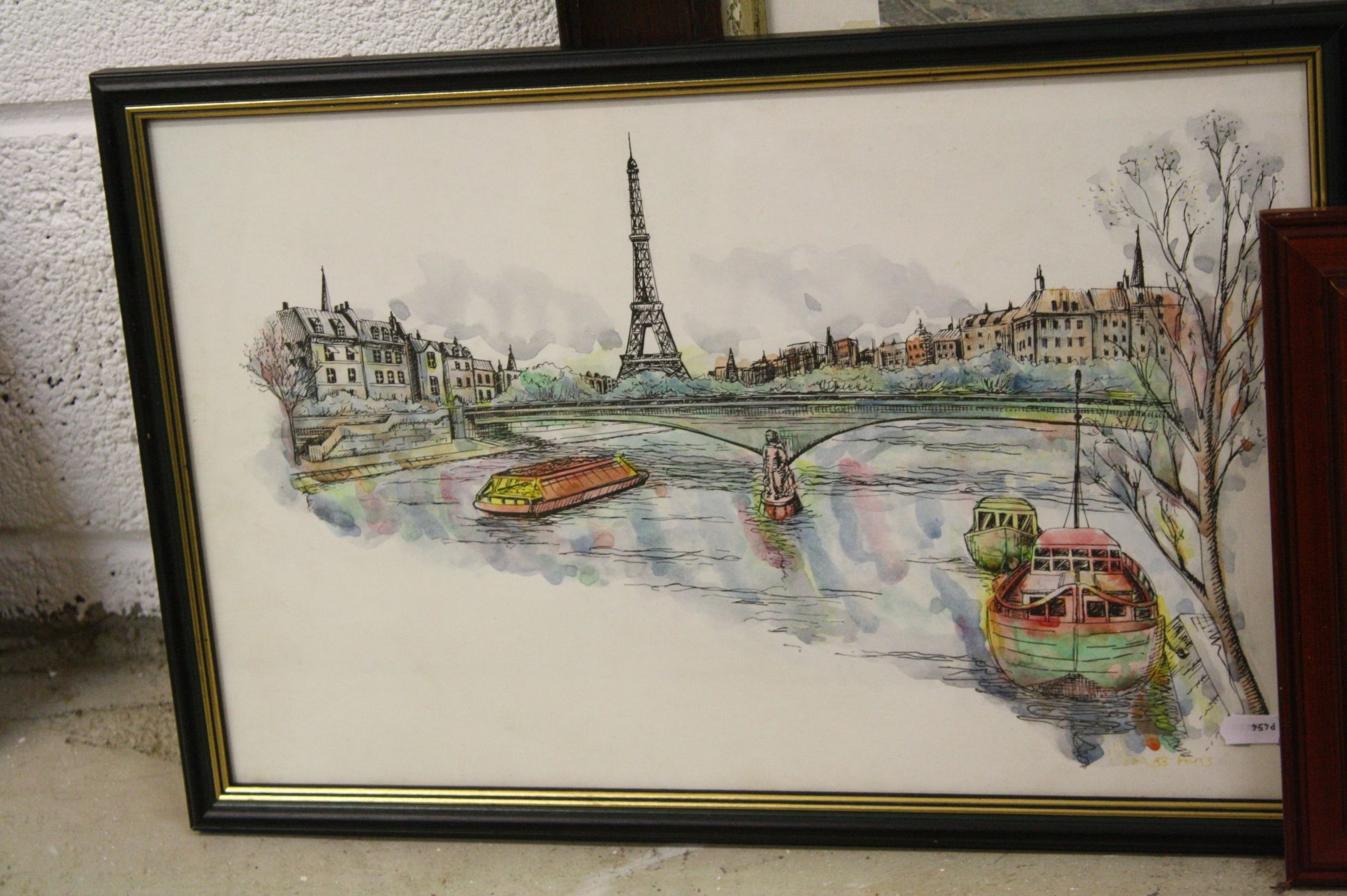 Four Pictures including Oil on Canvas Paris Scene signed Burnett, 24cms x 19cms, Oil on Canvas of - Image 4 of 4