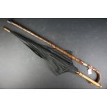 Blackthorn Walking Cane with Silver Band together with an Umbrella (a/f)