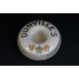 Victorian Shelley Advertising ' Dunville's Match Striker and Holder, 12cms diameter