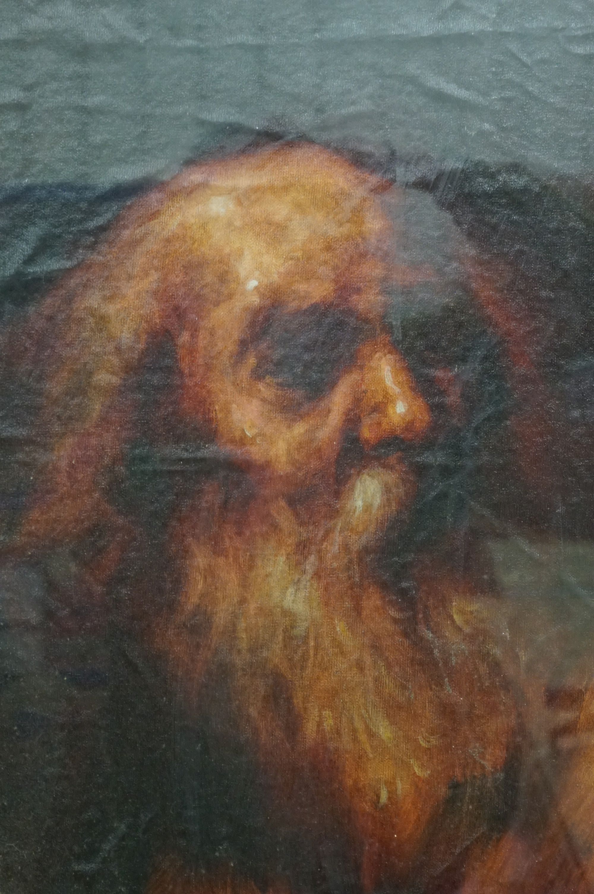 Gilt framed oil painting, portrait of a bearded elder, signed - Image 2 of 7