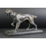 Austin Sculpture Model of a Gun Dog on Plinth Base, 42cms long