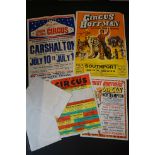 Six assorted original Circus advertising posters, circa 1970s, various Circuses & locations, to