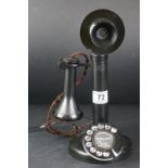 Contemporary reproduction G.E.C. Bakelite candlestick dial telephone