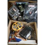 Movie Memorabilia including Tray of Collectables relating to James Bond and Tray of Collectables