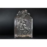 WMF Art Nouveau / Secessionist Silvered Pewter Plaque with relief decoration probably depicting Eros