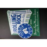 Enamel Advertising Sign and Clock ' Rolling Rock Extra Pale Beer ', 51cms x 46cms