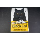 Enamel Advertising Sign ' Black Cat Virginia Cigarettes ', 33cms x 23cms