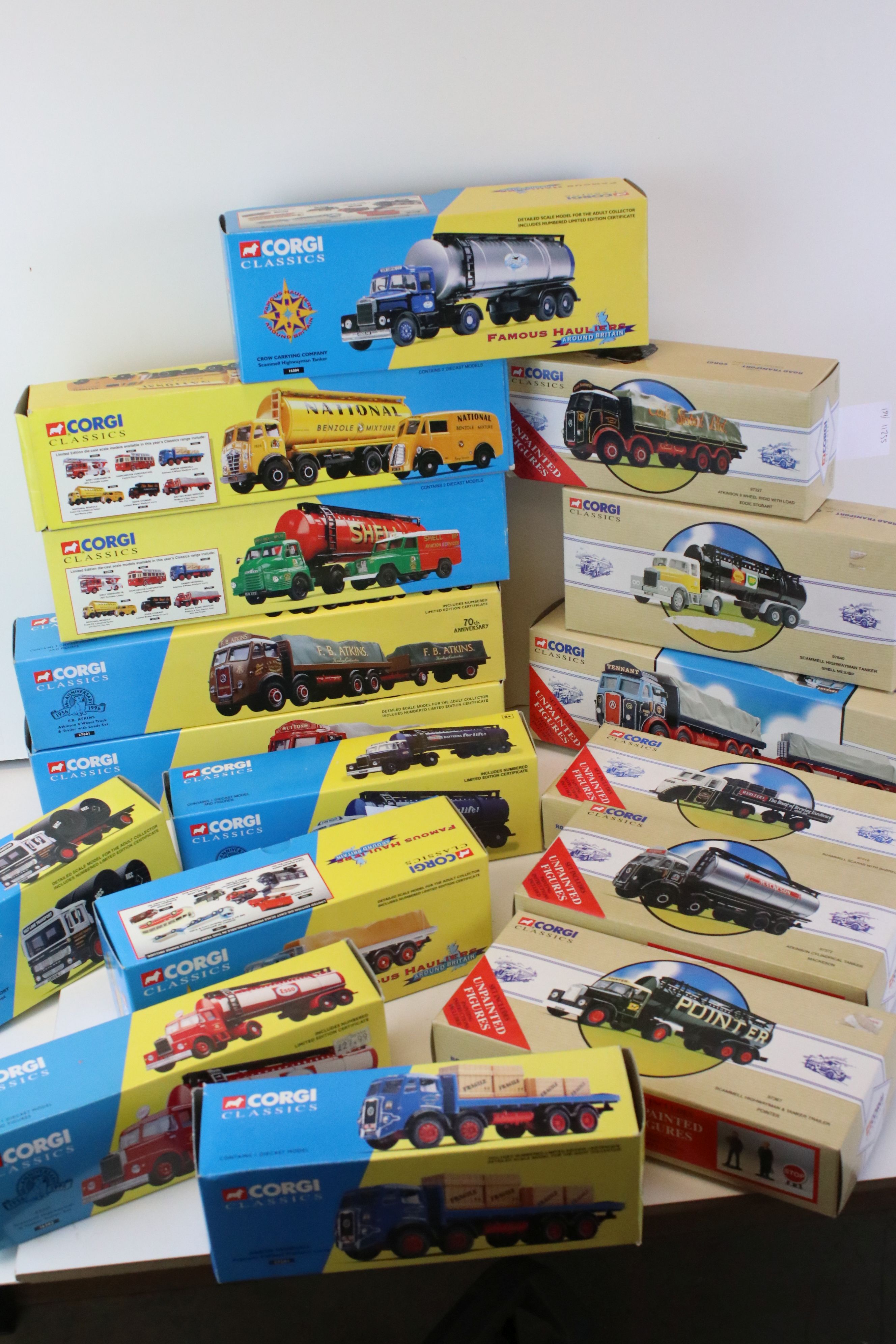 16 Boxed Corgi Classics diecast models to include 27601 Atkinson 8 Wheel Truck & Trailer with