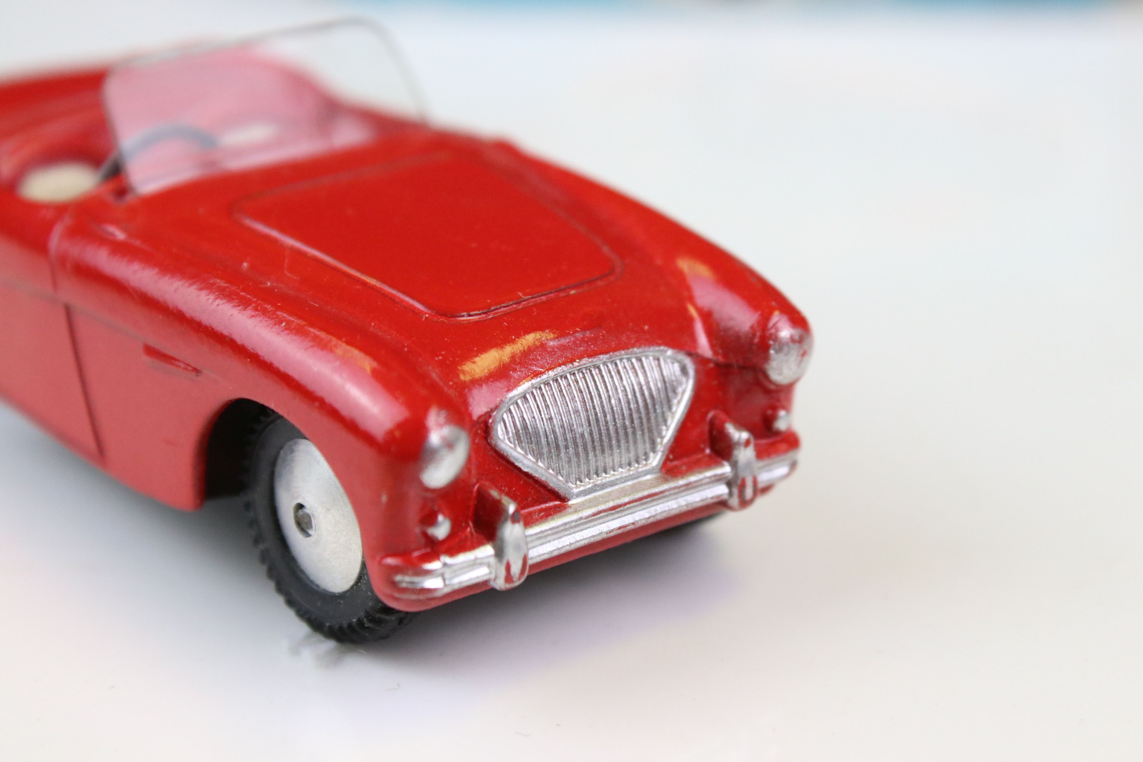 Boxed Corgi 300 Austin Healey Sports Car in red, diecast excellent with ex windscreen, box tatty - Image 3 of 9