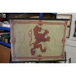 A Scottish red rampant lion banner.