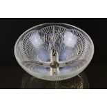Rene Lalique ' Coquilles ' pattern opalescent glass Bowl, model no. 3200, inscribed R Lalique France