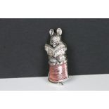 Silver Beatrix Potter style brooch, in the form of Tailor Mouse