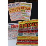 Four original circus advertising posters, to include Harry Coady's Royal Empire Circus at Royal