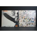 Vinyl - Led Zeppelin 2 LP's to include One (K 40051) green and orange Atlantic label, small