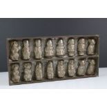 Early 20th century Metal Chocolate / Sweet / Patisserie Mould having sixteen moulds including