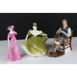 Royal Doulton ' The Bachelor ' Figure HN2319 together with Royal Doulton ' Lynne ' Figurine and a