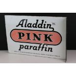 Advertising - Double Sided Hanging Enamel Sign ' Aladdin Pink Paraffin ', 54cm x 35cm