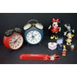 Disney Collectables including German Donald Duck Alarm Clock, Sunbeam One Hundred and One Dalmatians