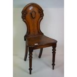 Victorian mahogany hall chair