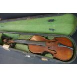 A vintage violin, paper label to interior reads "The Maidstone, John G. Murdoch, London.", body