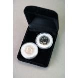 Two silver proof sovereign coins