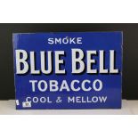 Advertising - Double Sided Enamel Sign ' Smoke Blue Bell Tobacco Cool & Mellow ' 49cm x 36cm