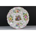 Continental Porcelain Cabinet Plate, the centre with scene of classical figures surrounded by a