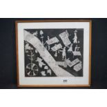 Ivy Langton (1904-1988) Etching, a signed limited edition ' The Street Market ' no. 13 of 18