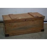 Victorian pine blanket box