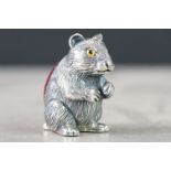 Silver guinea pig pincushion