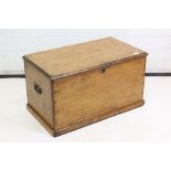 Victorian waxed and polished pine blanket box