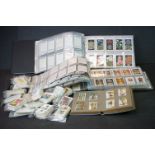 Accumulation of vintage cigarette cards, in albums and loose, many in sets, to include Wills,