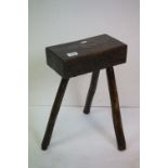 Antique elm stool