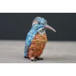 Cold painted figure of a kingfisher bird