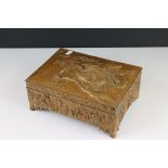 Aesthetic spelter box decorated with eagle to lid