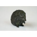 Bronze figure of a hedgehog, approx. 4cm x 3cm