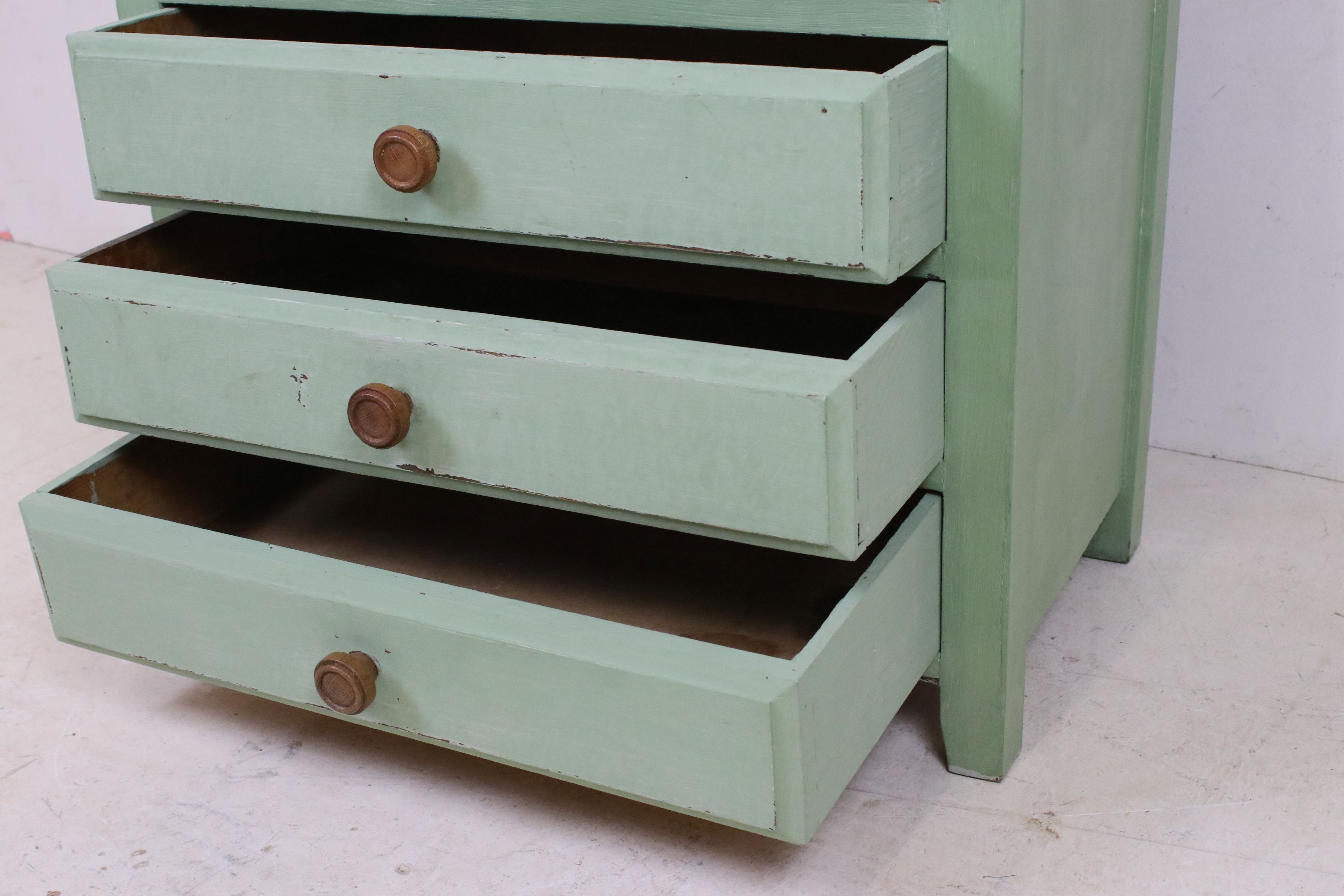 Green Painted Chest of Five Drawers, 64cm wide x 75cm high - Image 3 of 4