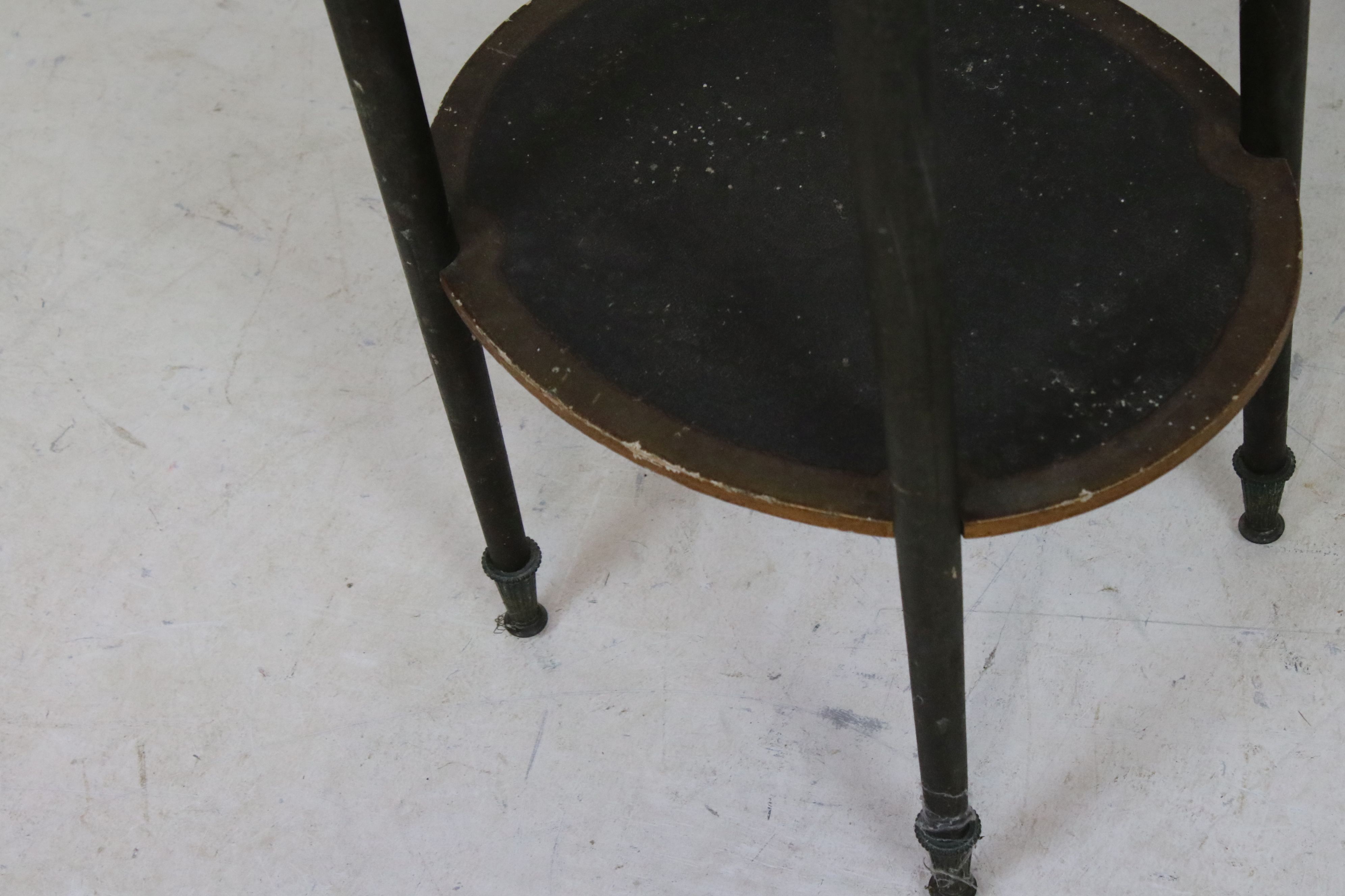 French Oval Side Table with gilt metal mounts, the top painted with a classical scene of a couple - Image 7 of 7